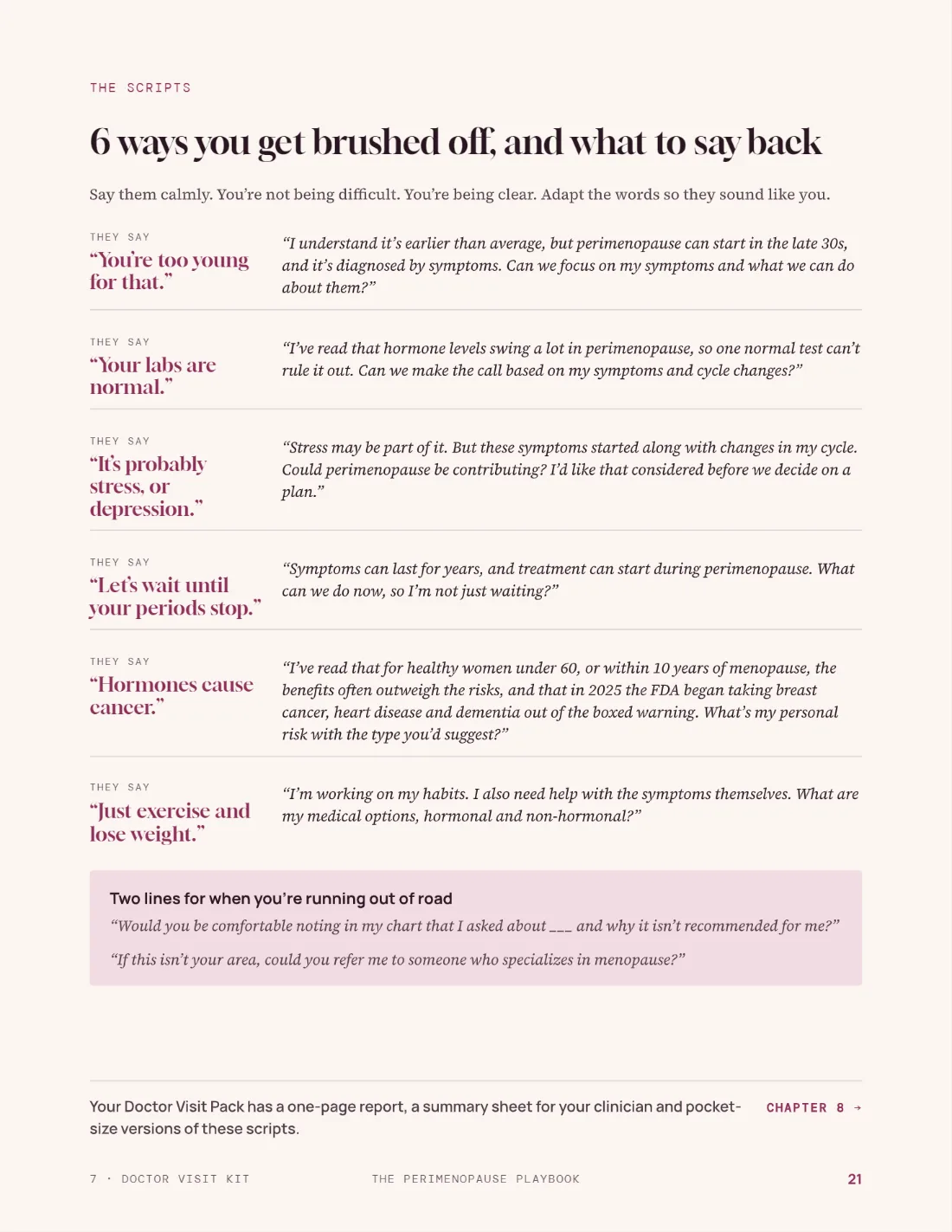 Six ways you get brushed off, and what to say back